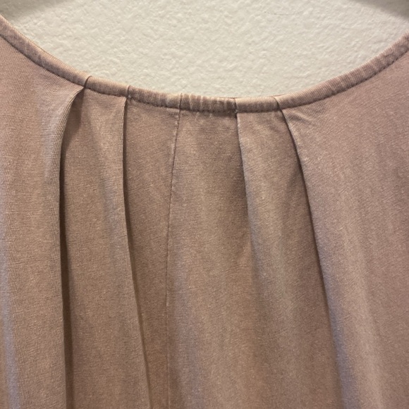 Zara light tan cotton jersey sleeveless maxi dress with big pockets - Picture 6 of 7